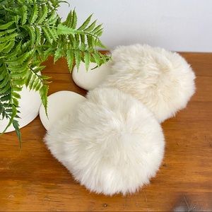 faux fur slippers target